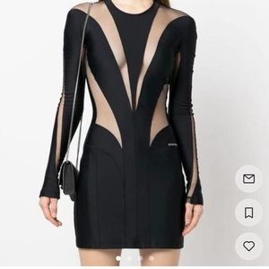 Mugler panel mini dress